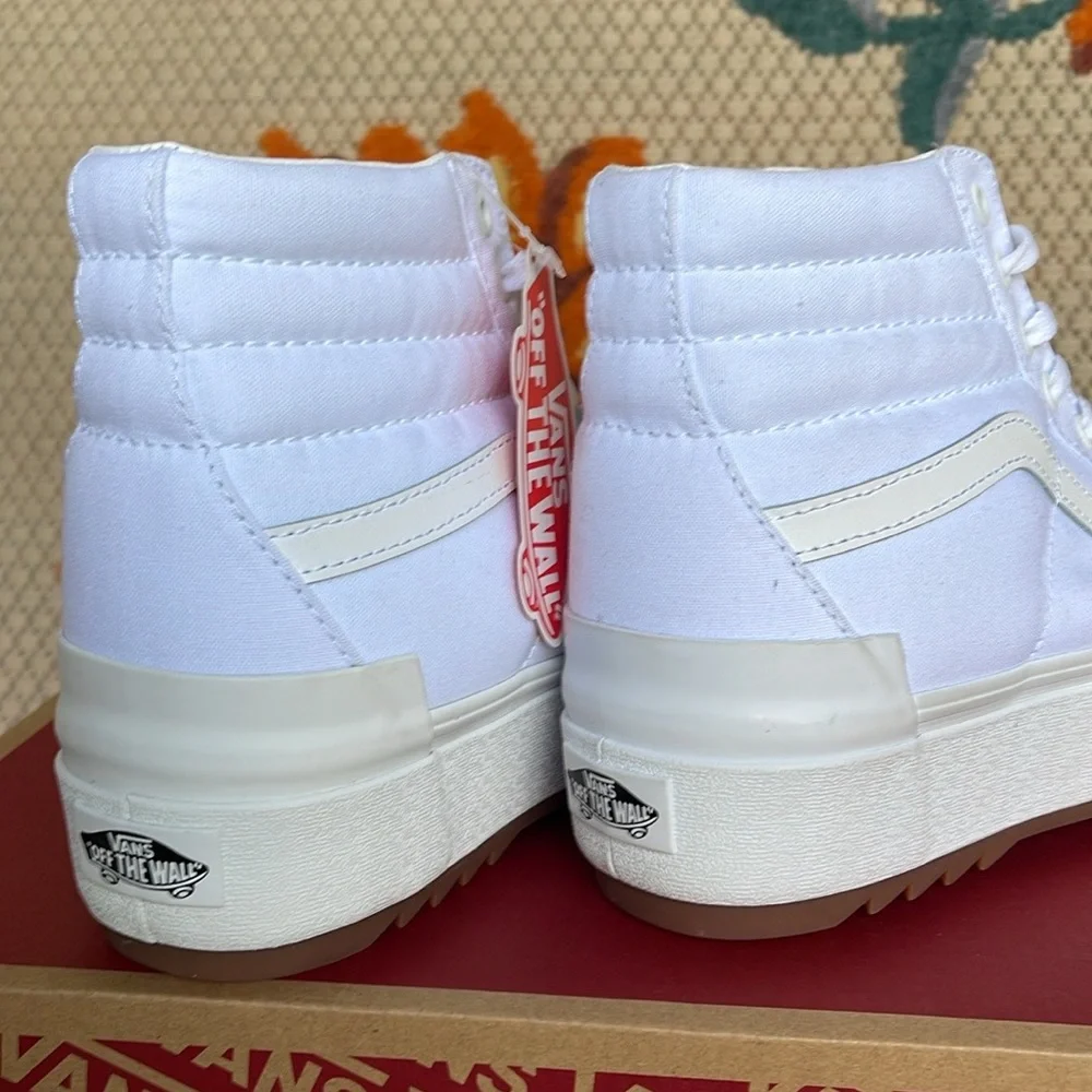 Vans WMNS Sk8-Hi Stacked (Canvas) True White VN0A4BTWL5R Platforms Sneakers NIB